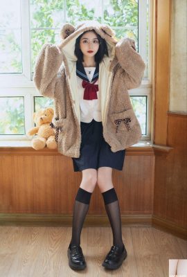 Gadis kebajikan Lao Xiaobai pakaian seragam sekolah jk bear jk (43P)
