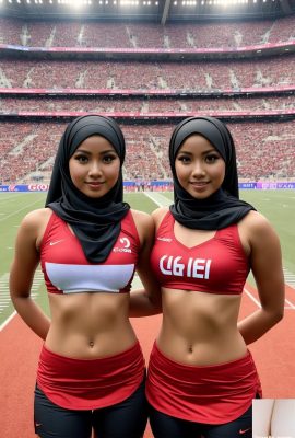 Hijabi cheerleader