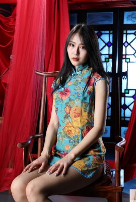 (Penggambaran peribadi model Lu) Model cantik – Lai Min model cantik tanpa mozek faedah penangkapan peribadi “Cheongsam Purba” (100P)