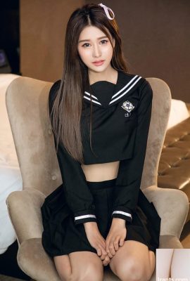 Gadis sekolah comel Xinyi memakai pakaian seragam sekolah dan mempunyai payudara yang bulat dan cantik yang ingin saya sentuh (65P)