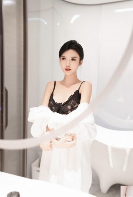 XR Qianqian Danny renda hitam dan putih seksi (95P)