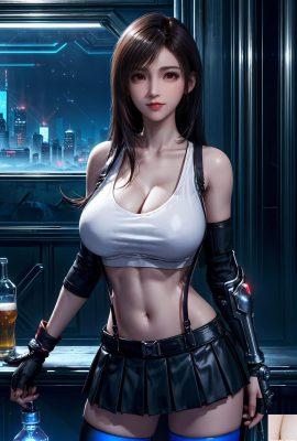 Lukisan AI Final Fantasy VII – Tifa