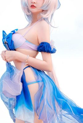 Cosplayer tidak dikenali cosplay Kokomi Bikini – Genshin Impact (21P)