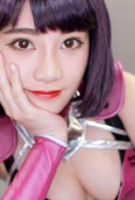 Di Pertunjukan Permainan, payudara cosplayer berpayudara besar Li Youmei menafsirkan jeneral wanita Gerbang Masa dan Angkasa (24P)