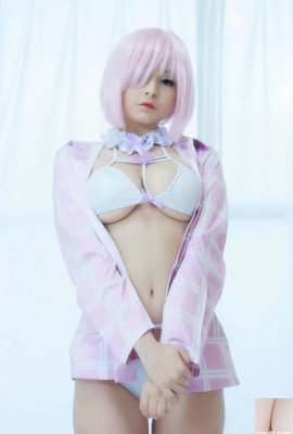 Mashu Kyrielight cosplay oleh Hidori Rose (merah jambu) (41p)