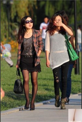 (Koleksi dalam talian) Fotografi jalan pelbagai stoking keindahan 6 (82p)