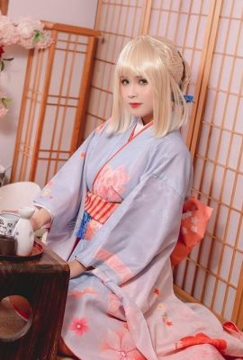(Koleksi Dalam Talian) Pyoncos (ピオン) cosplay Saber Kimono – Perintah Fategrand (34p)