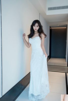 (Koleksi dalam talian) Karya terbaru kecantikan indah Shi Anan pada 31 Oktober dengan payudara dan kemaluan wanita yang bocor di kasa putih