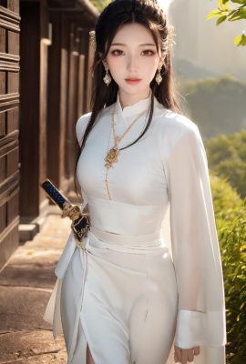 Gufeng wanita pedang-tegak