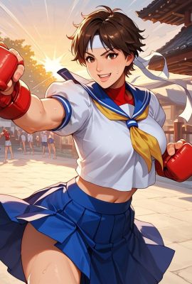 Berjuang King – Kasugano Sakura (AI dihasilkan)